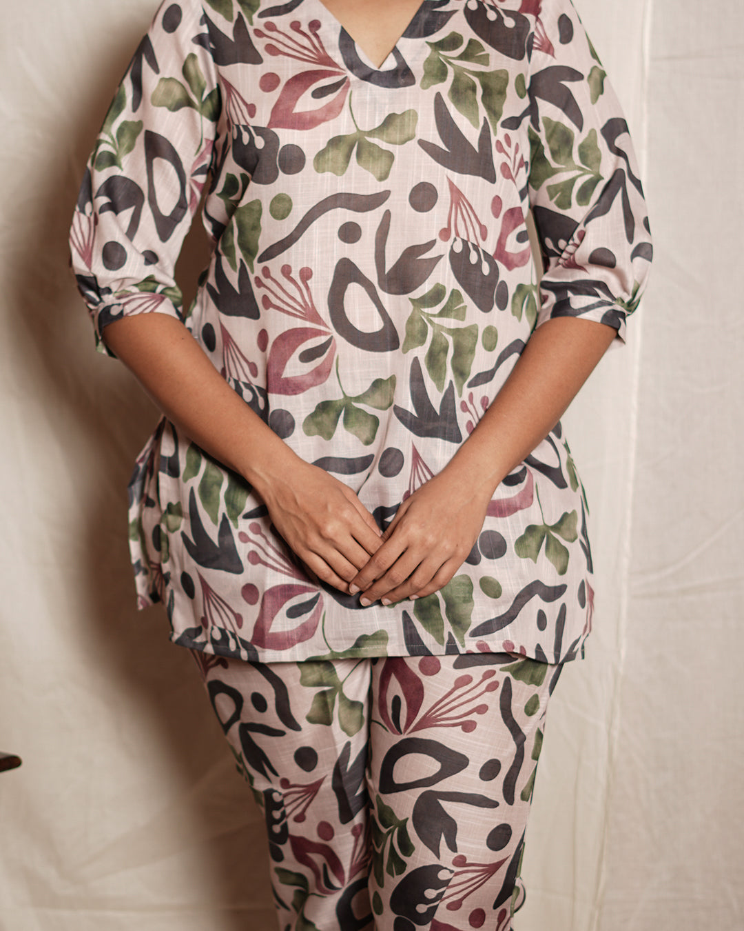 Pastel Abstract Print Co-ord Set