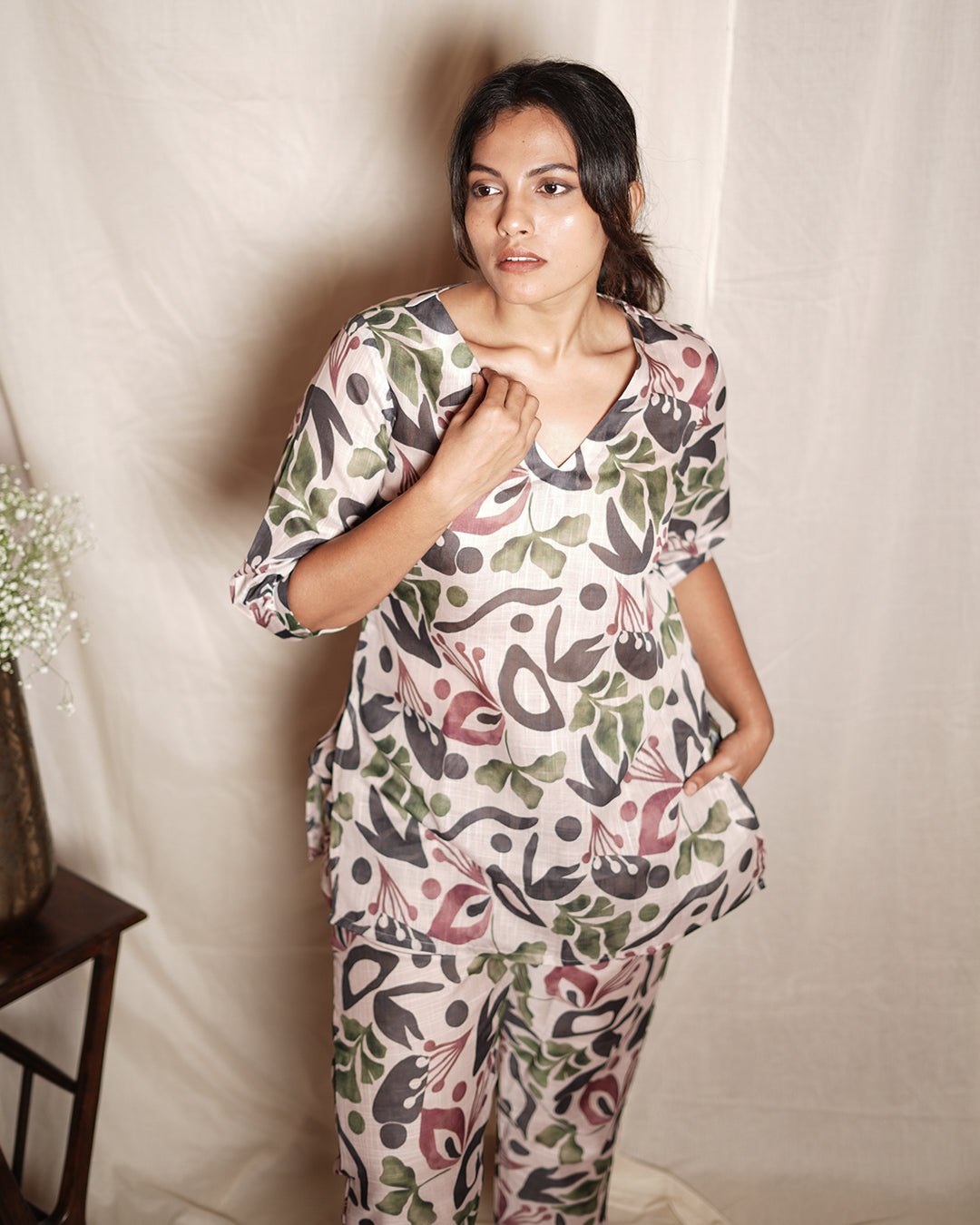 Pastel Abstract Print Co-ord Set