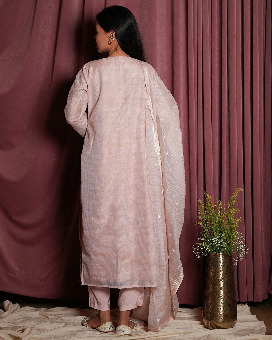Blush Pink Embroidered Ethnic Suit Set