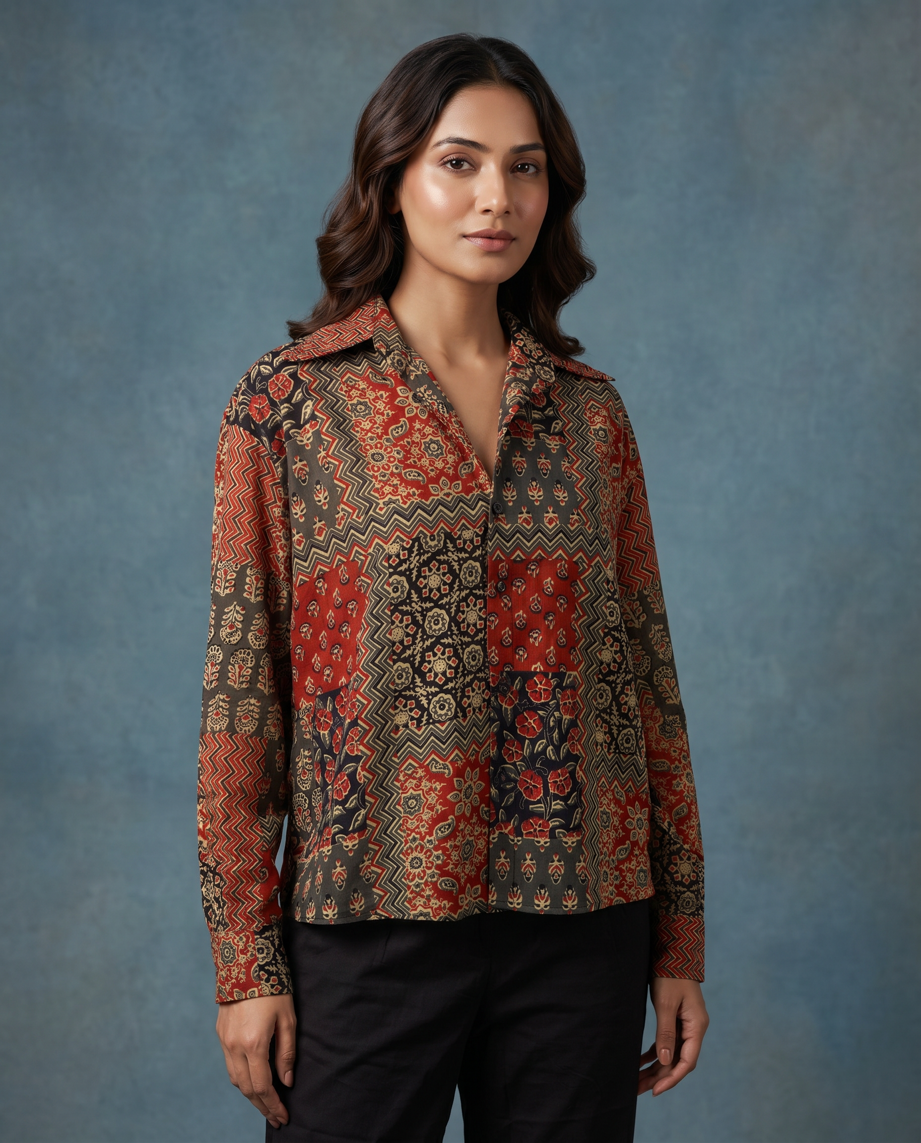 Rustic Red Mosaic Shirt