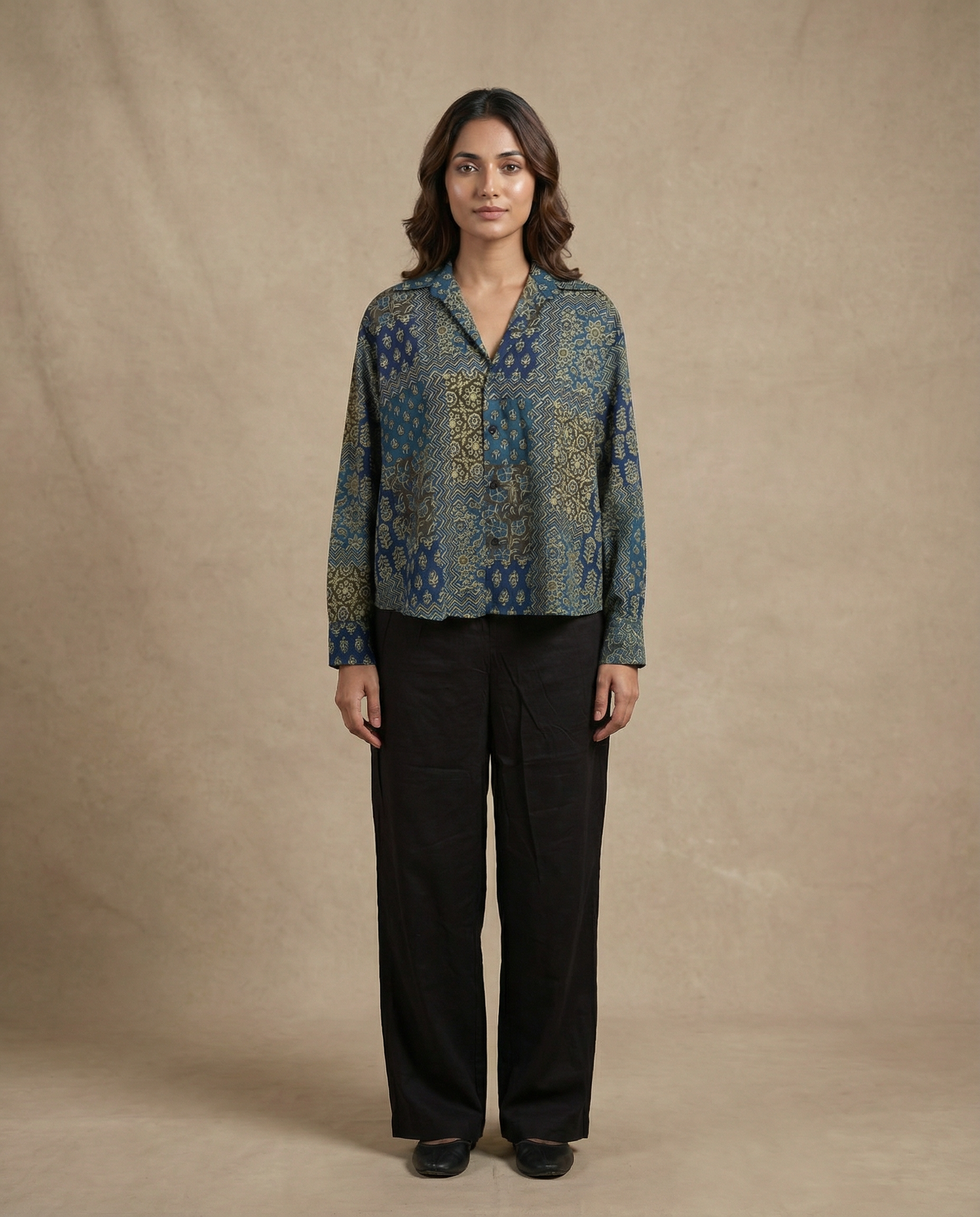 Rustic Blue Mosaic Shirt