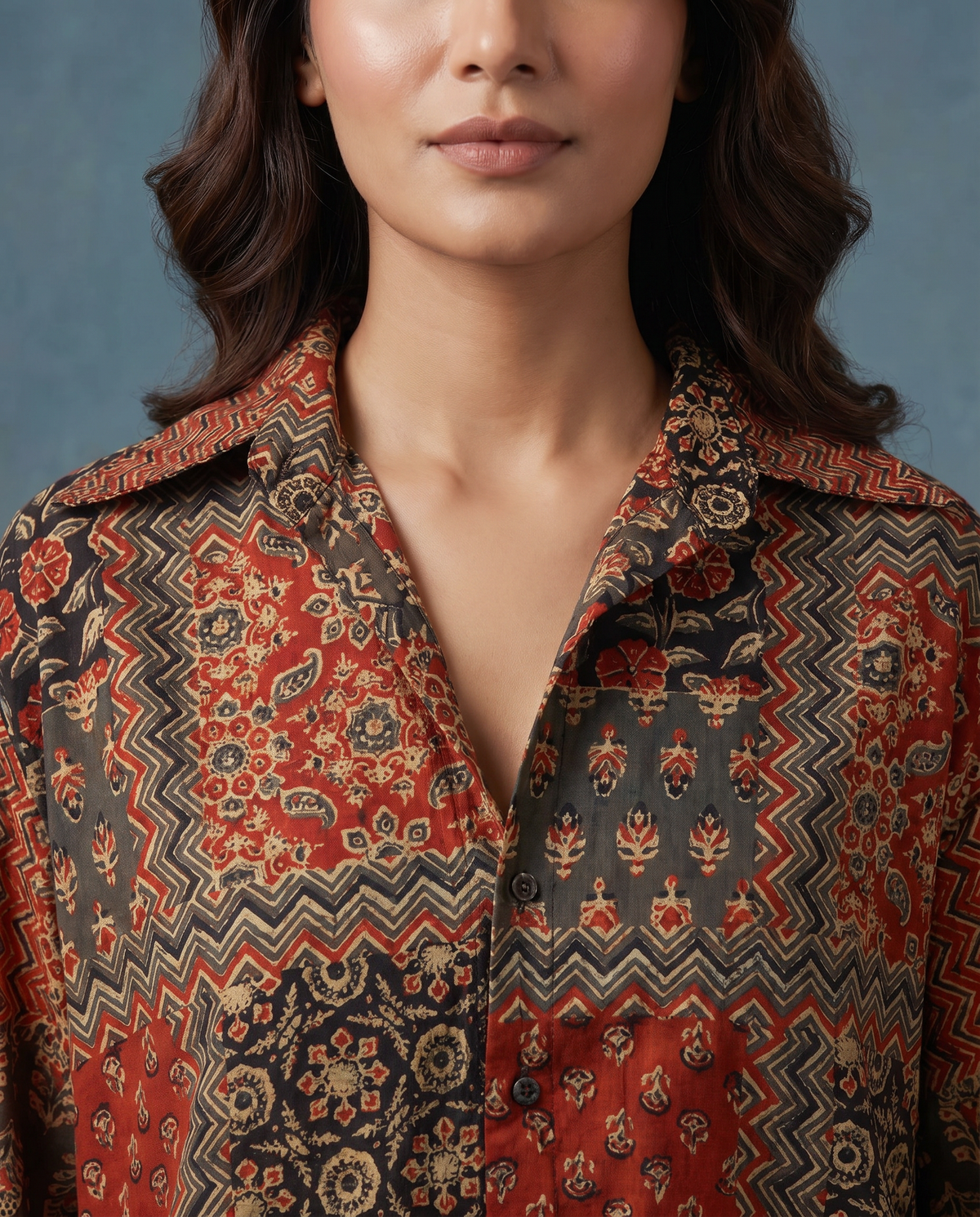 Rustic Red Mosaic Shirt