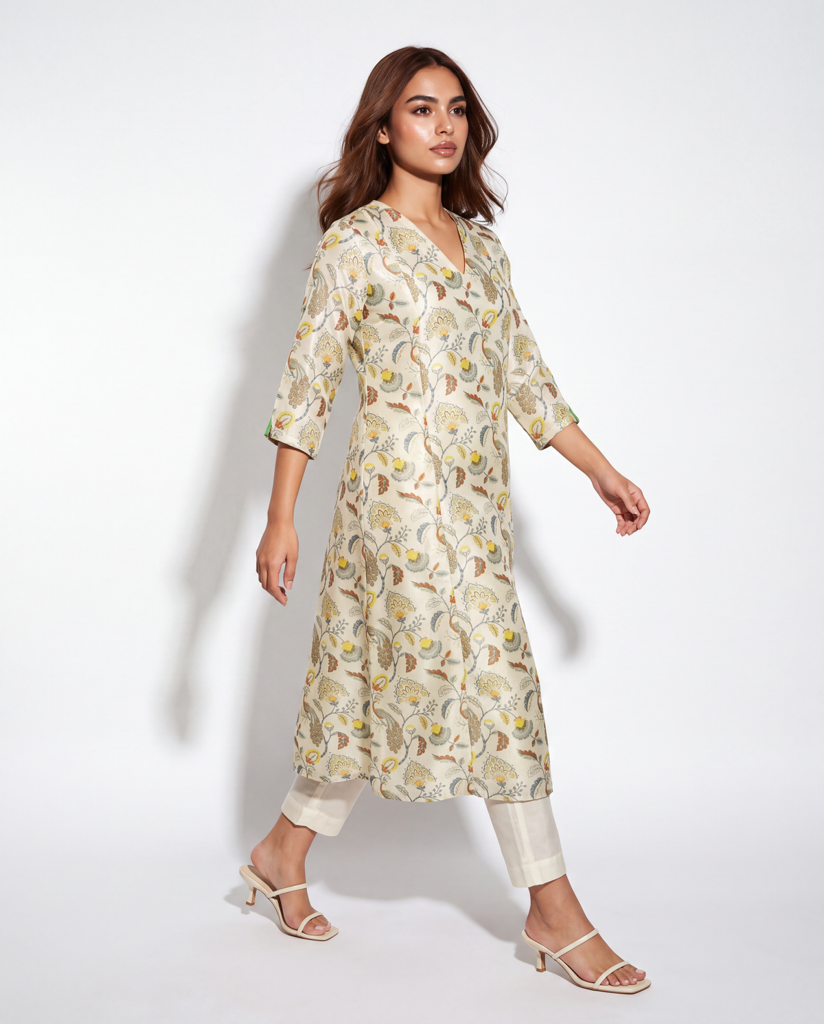 Ivory Botanical Kurta