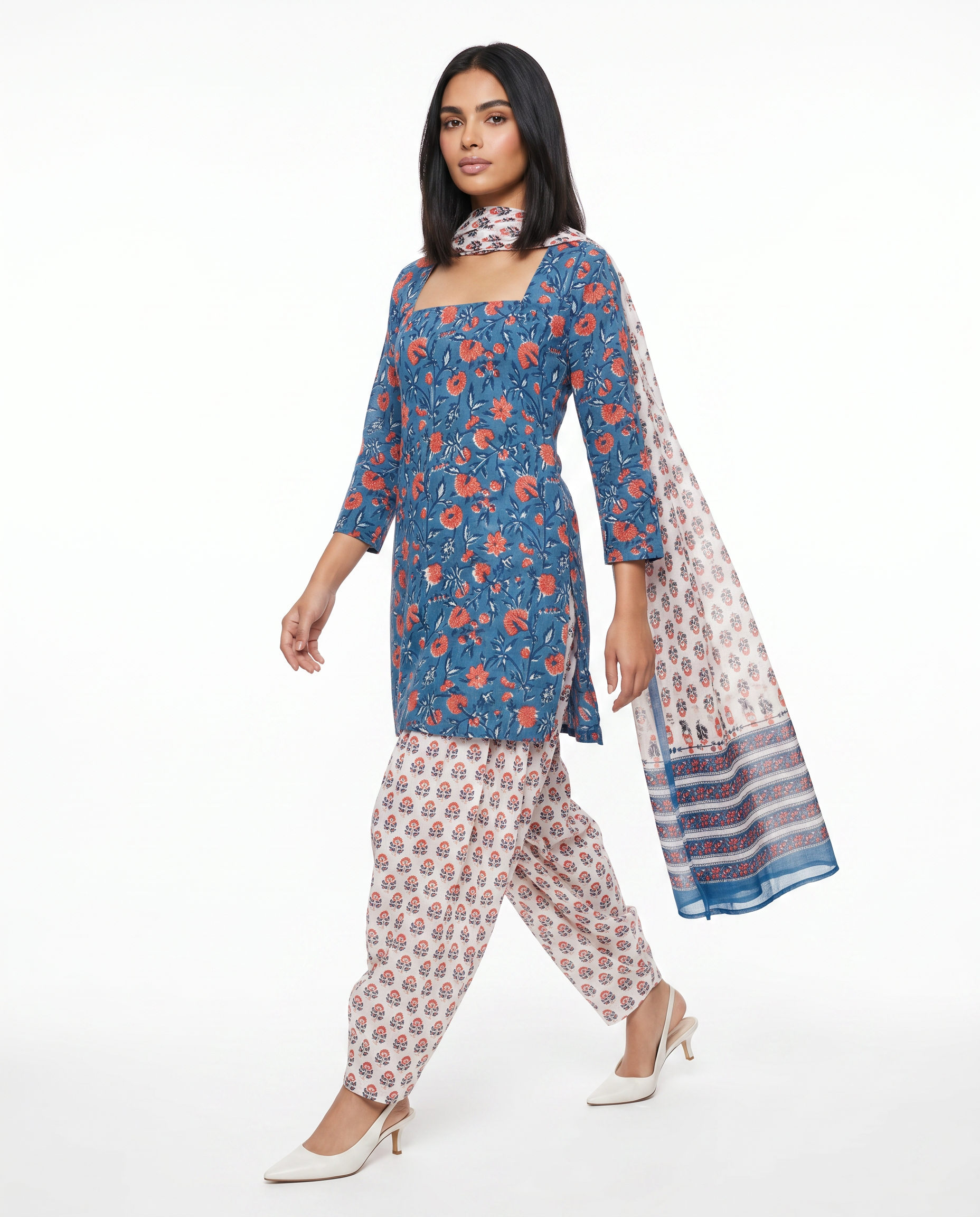 Blue Poppy Suit Set