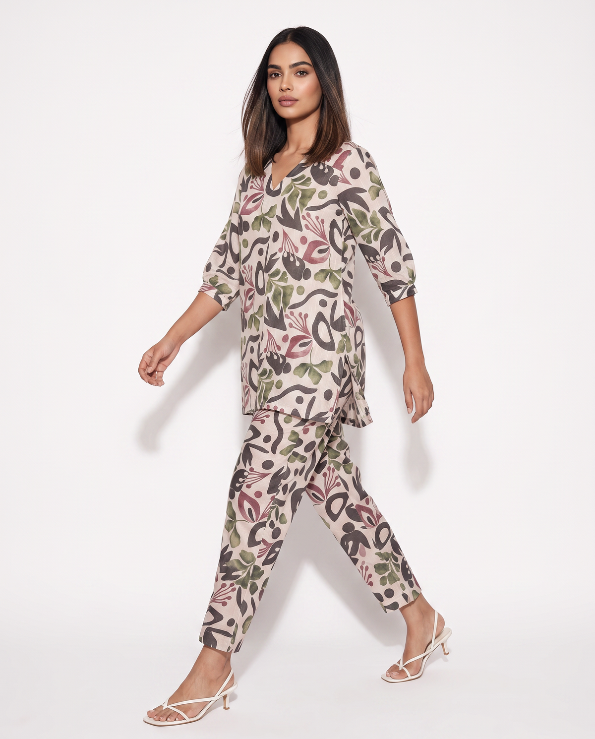 Pastel Abstract Print Co-ord Set