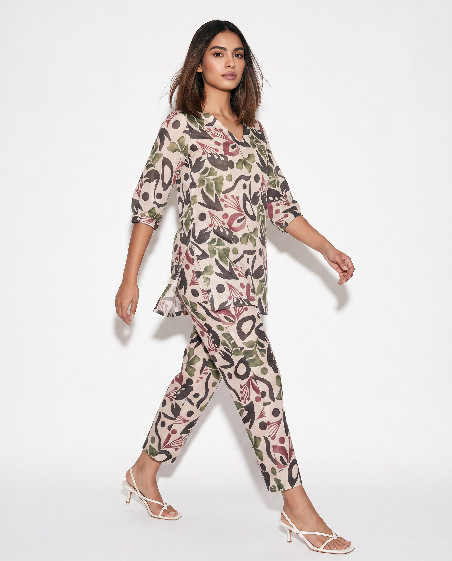 Pastel Abstract Print Co-ord Set