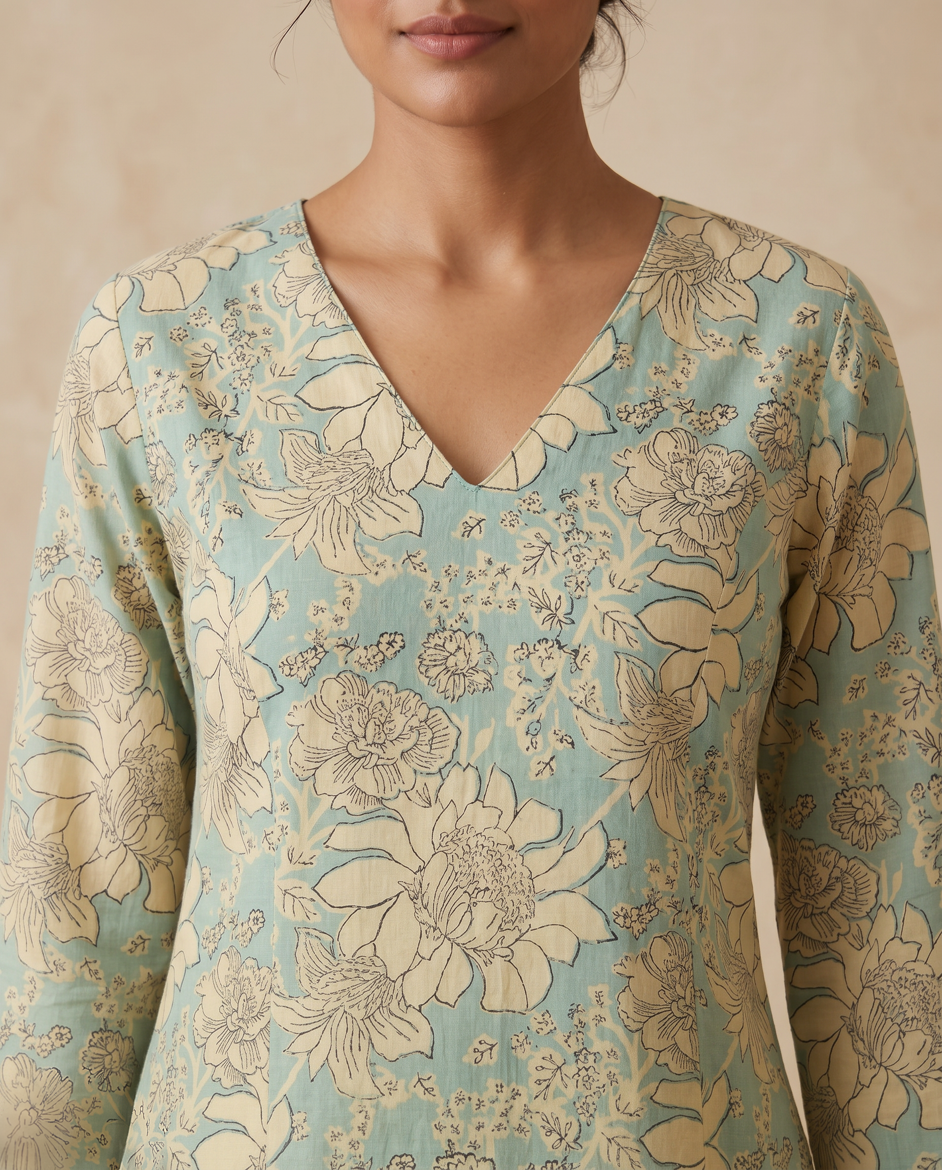 Sage Blossom Kurta Set | Aika the Label