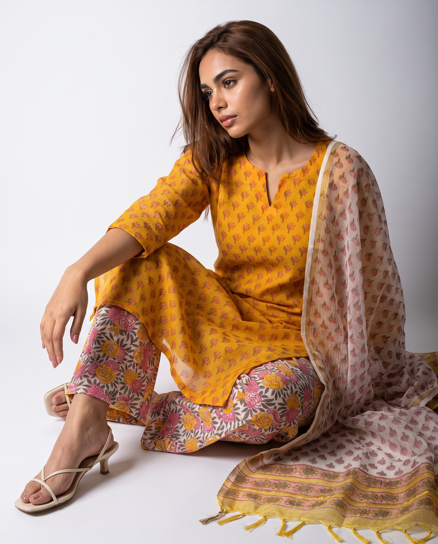 Marigold Petal Kota Set