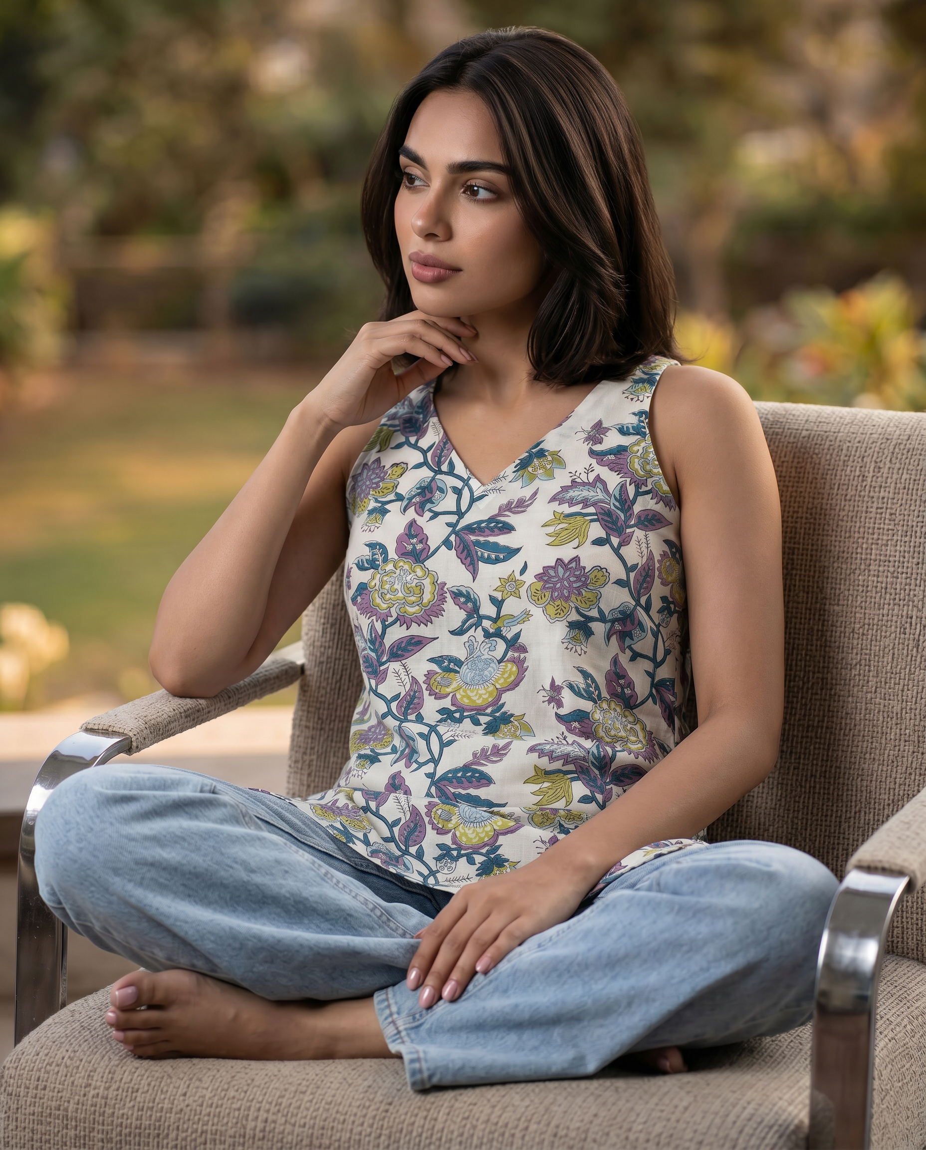 Ivory Garden Floral Kurta