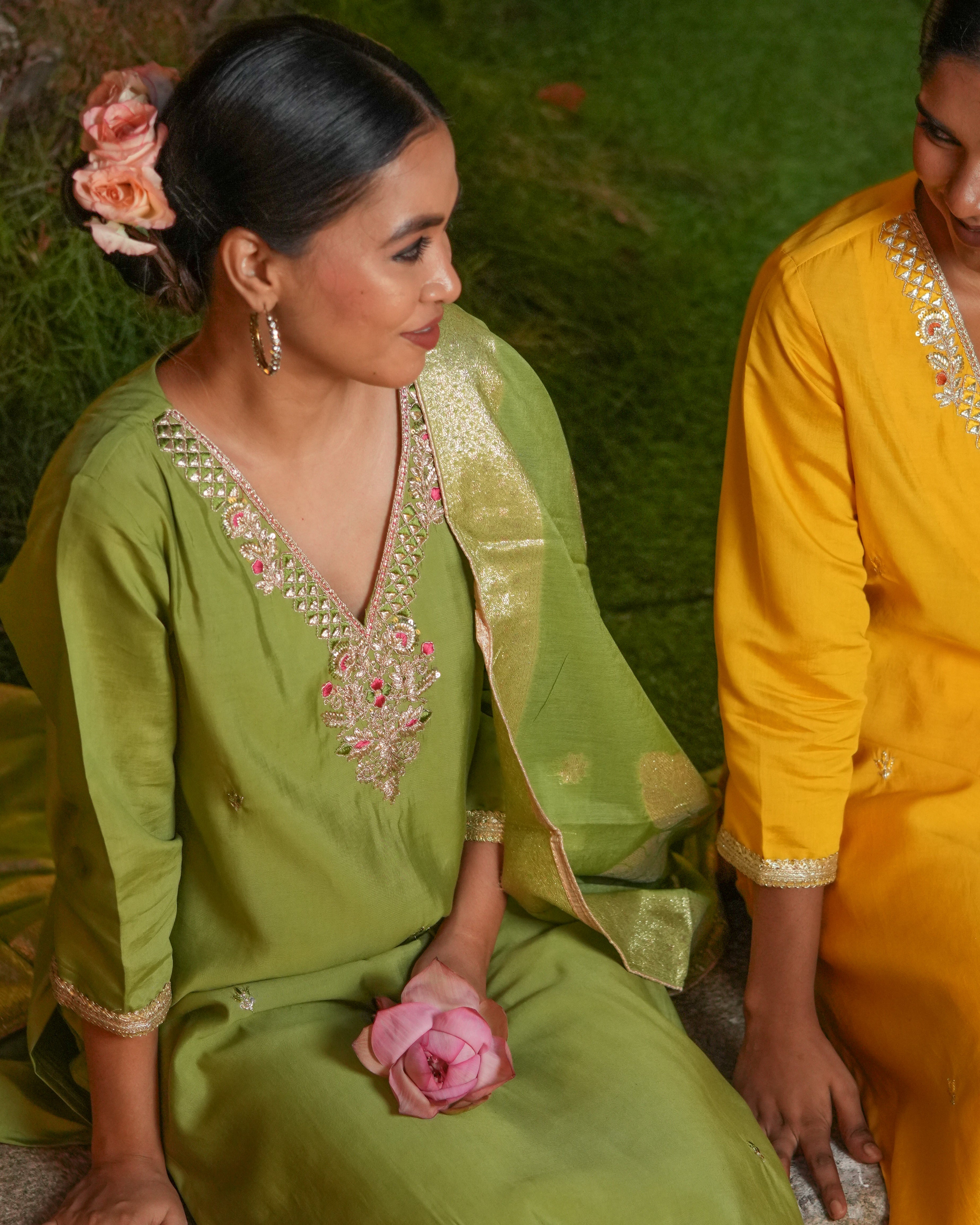 Lamorous kurta set with dupatta | Aika Luxe