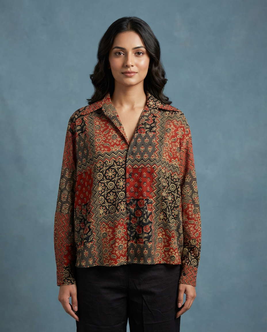 Rustic Red Mosaic Shirt