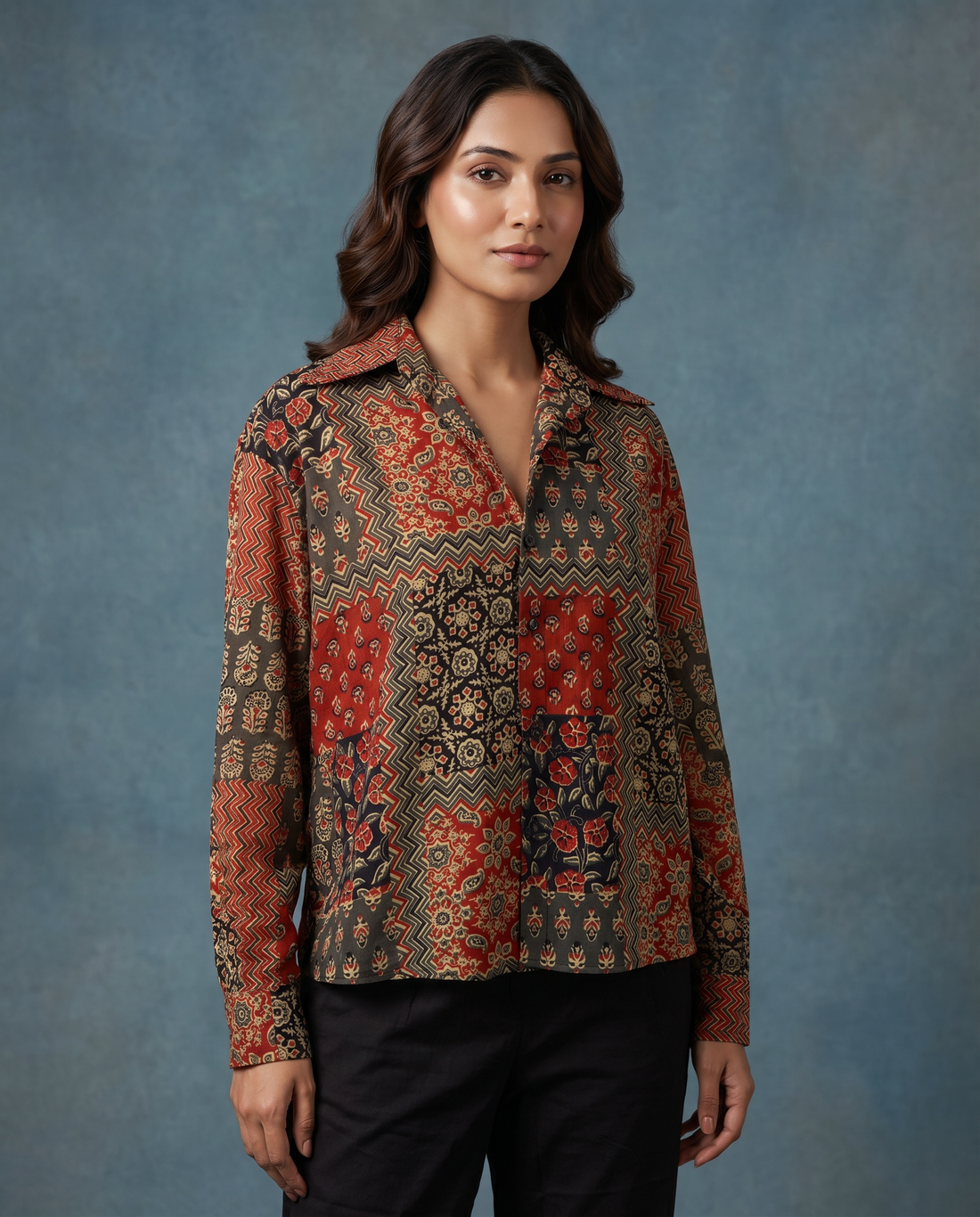 Rustic Red Mosaic Shirt