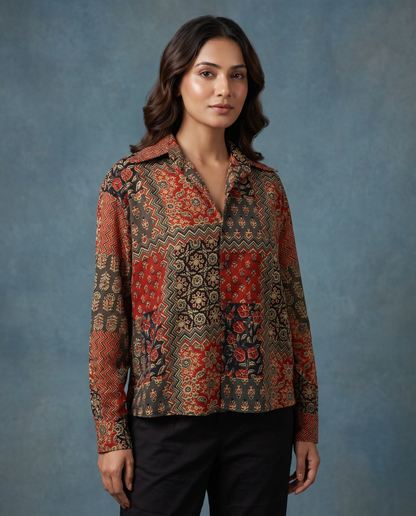 Rustic Red Mosaic Shirt