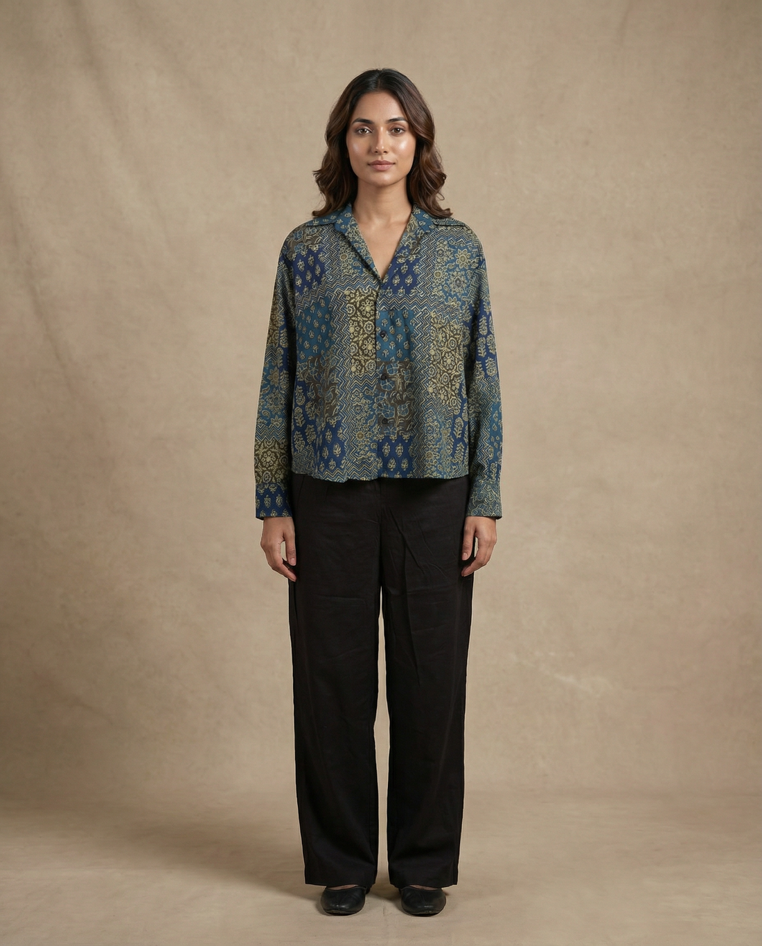 Rustic Blue Mosaic Shirt