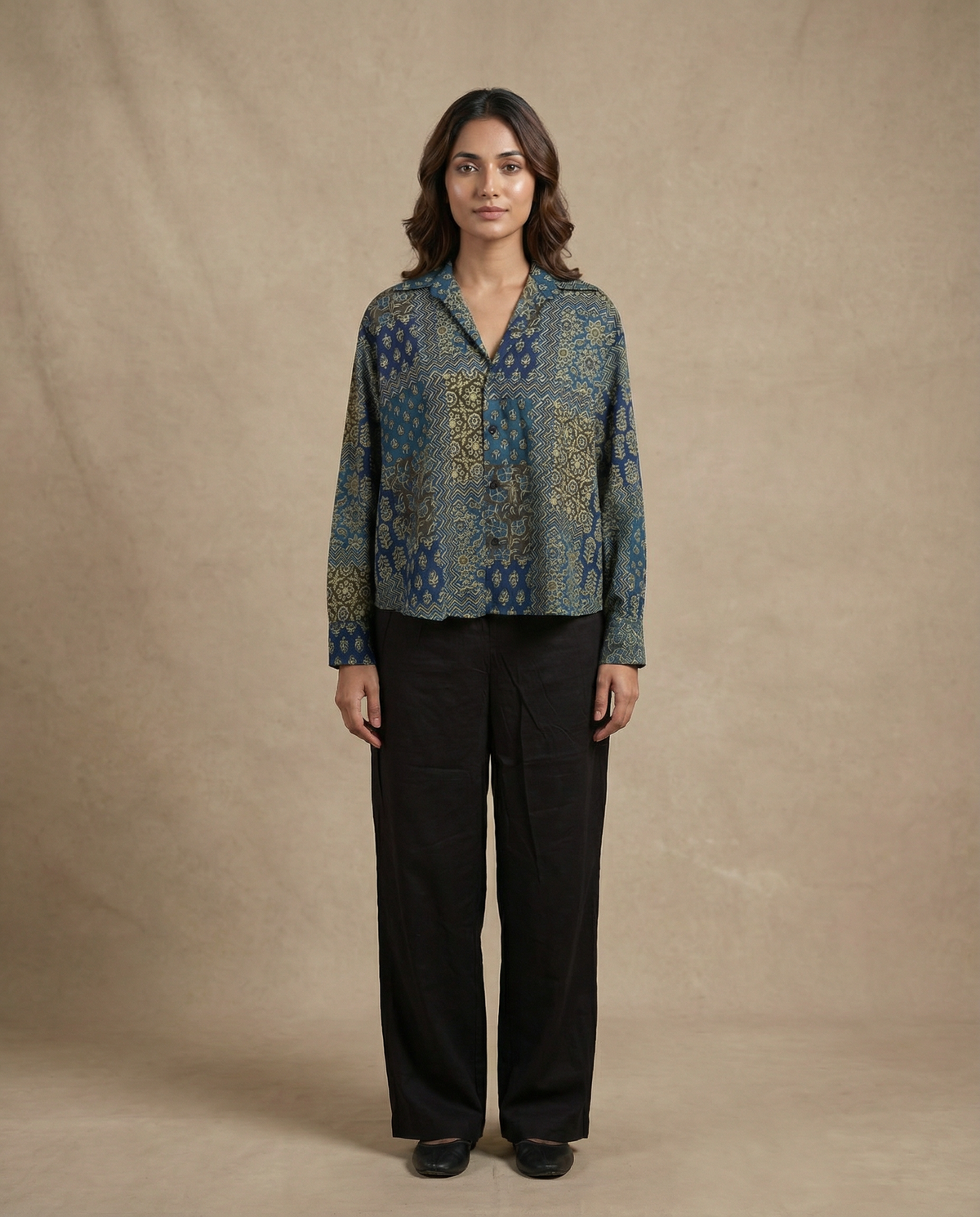Rustic Blue Mosaic Shirt