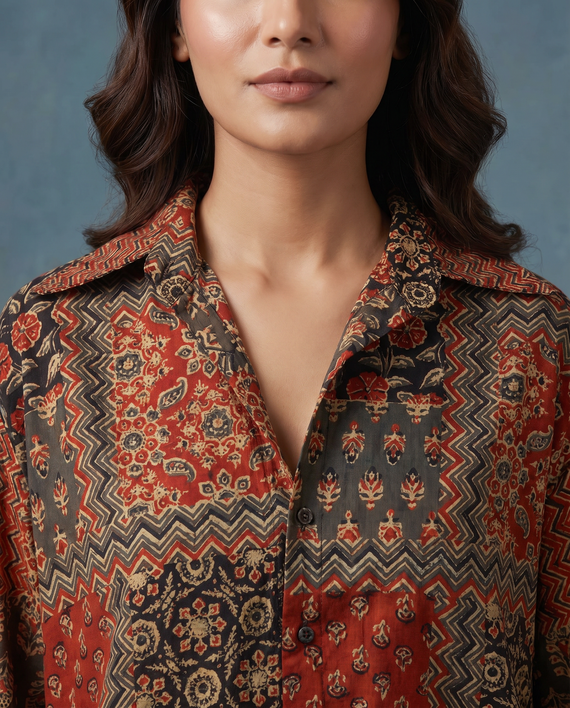 Rustic Red Mosaic Shirt