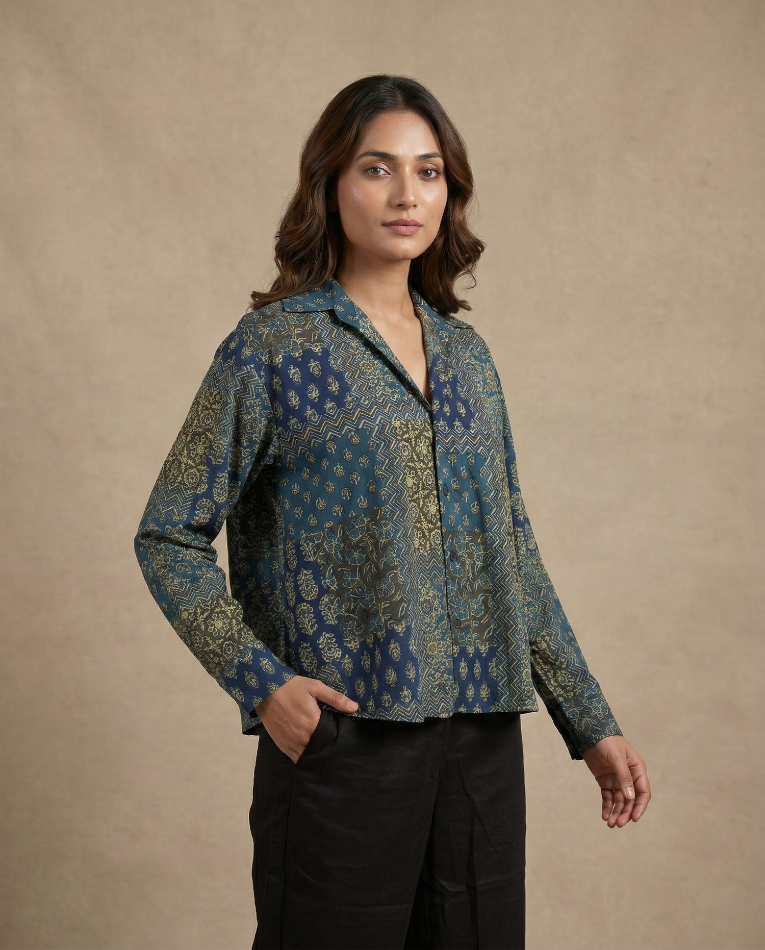 Rustic Blue Mosaic Shirt