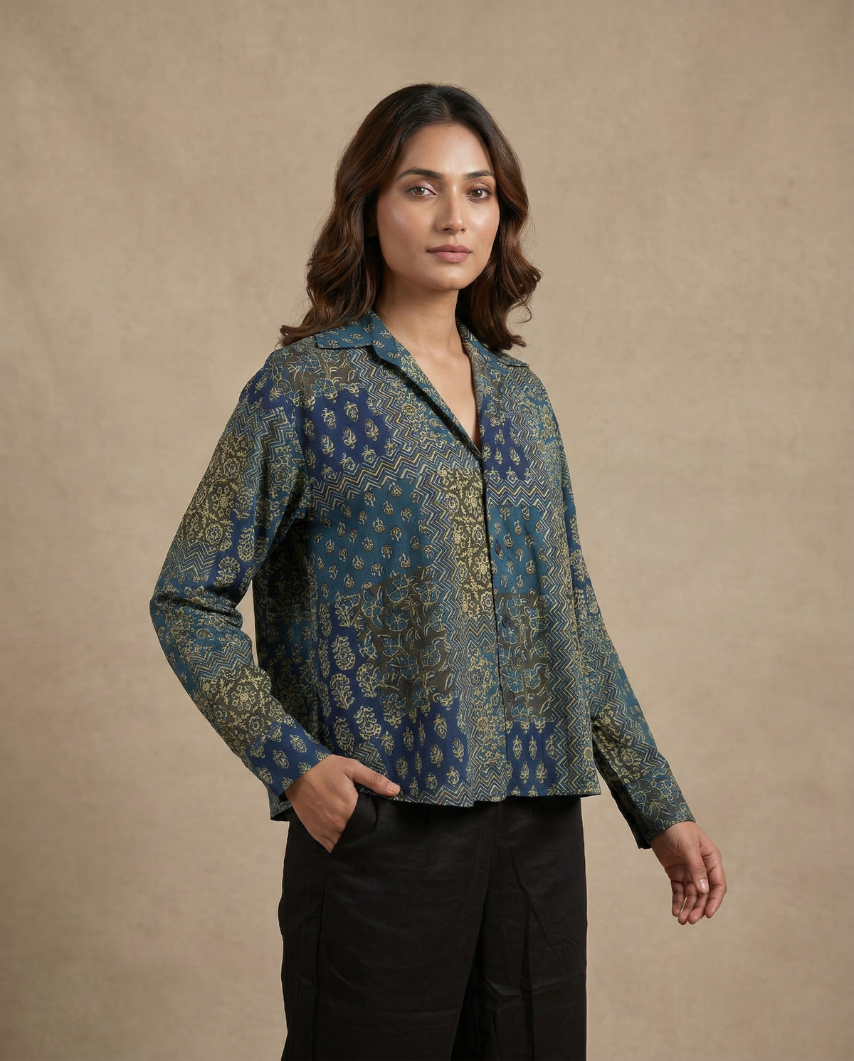 Rustic Blue Mosaic Shirt