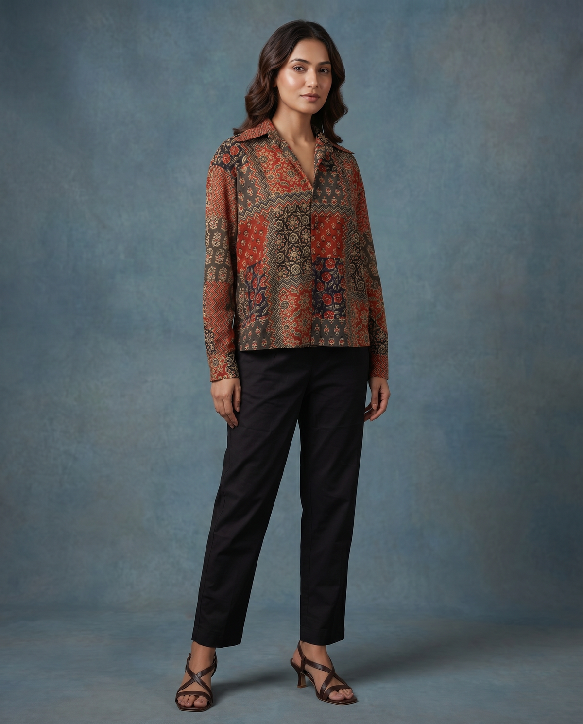Rustic Red Mosaic Shirt