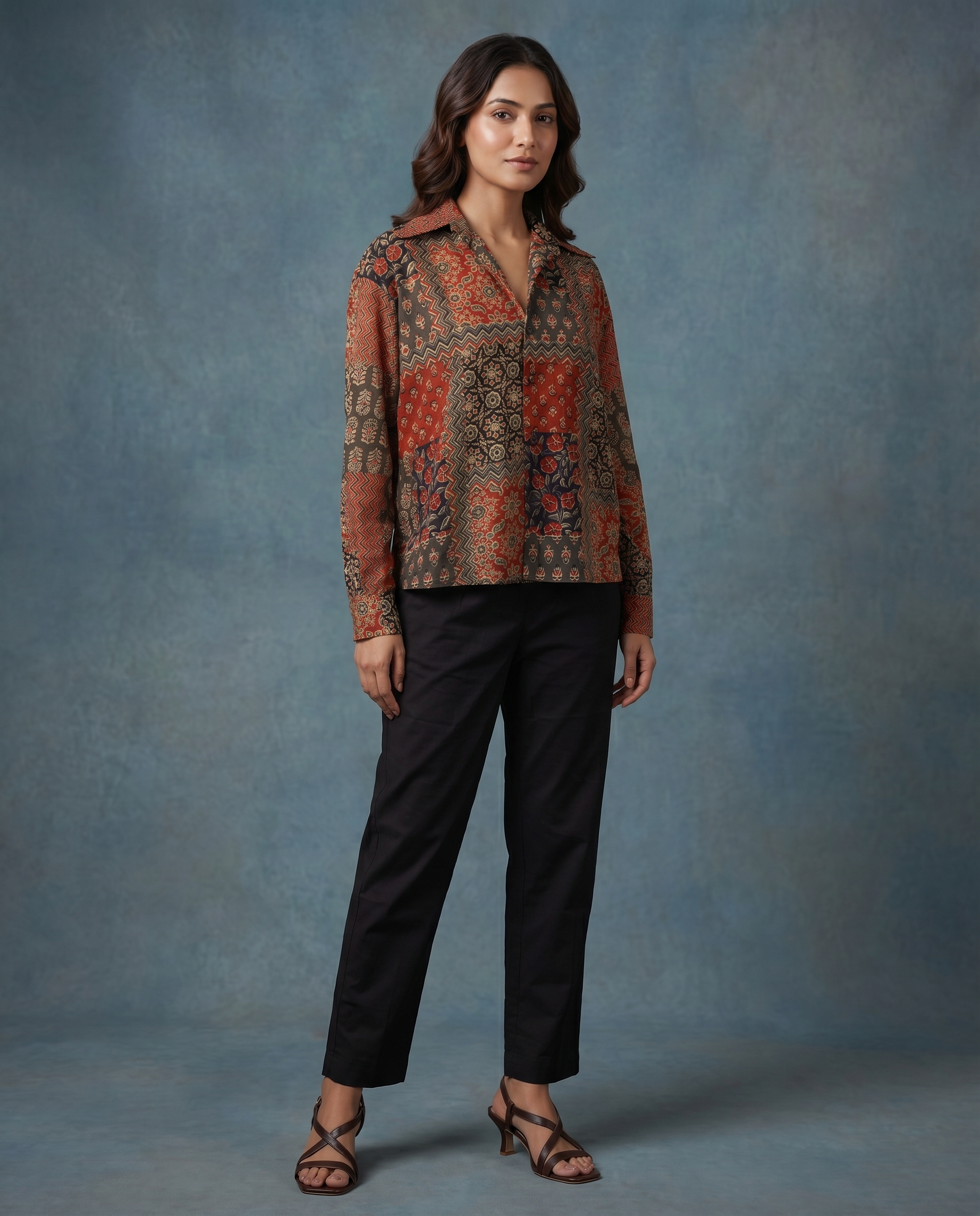 Rustic Red Mosaic Shirt
