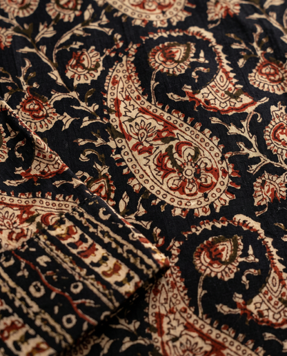 Midnight Paisley Straight Kurta Set