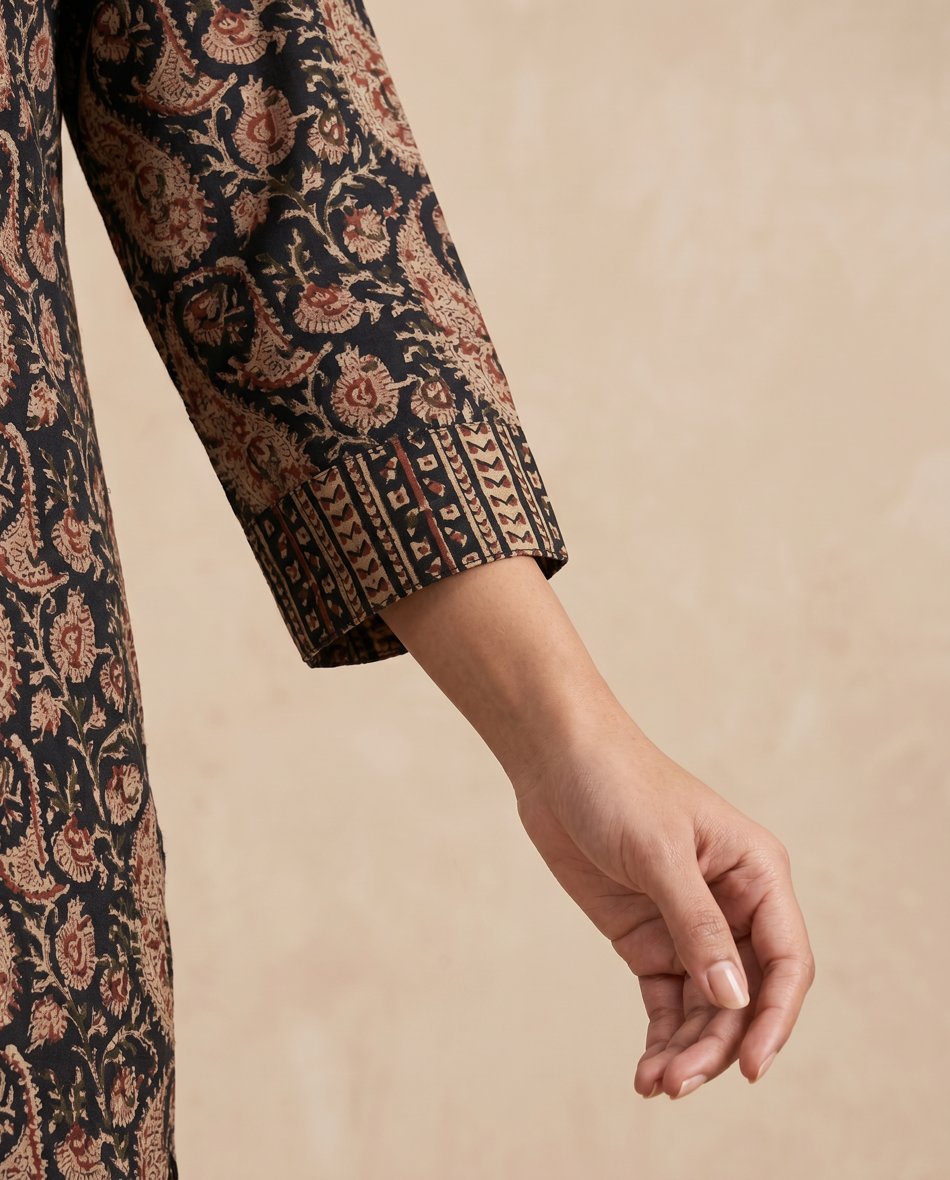 Midnight Paisley Straight Kurta Set