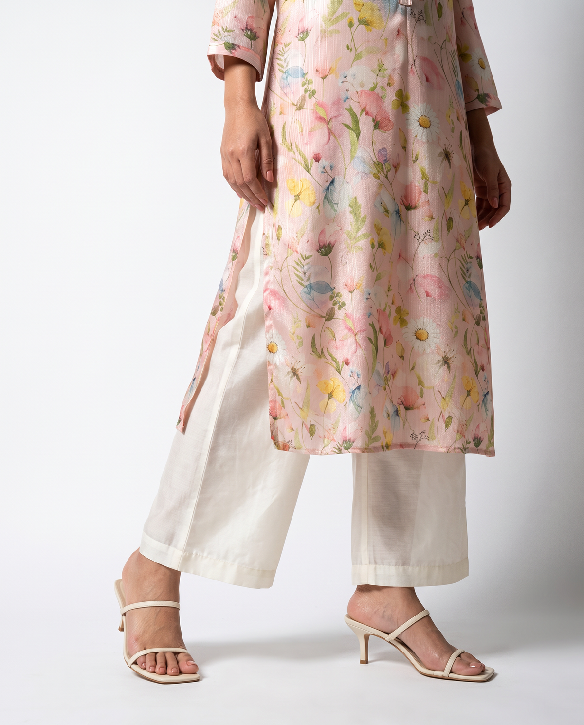 Pastel Pink Floral Kurta