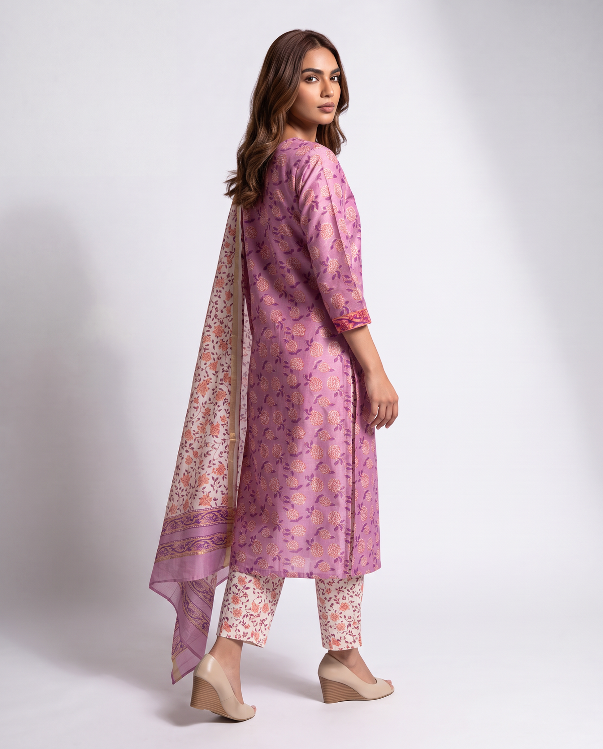 Lilac Garden Printed Kurta Set