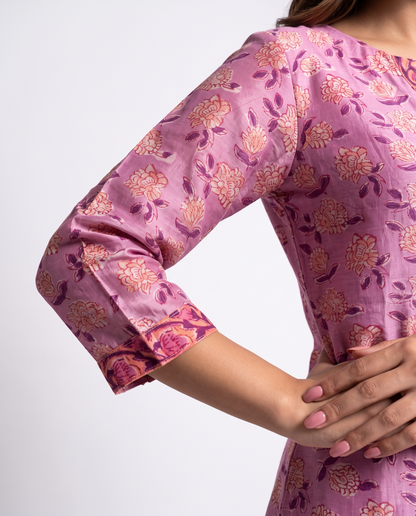 Lilac Garden Printed Kurta Set