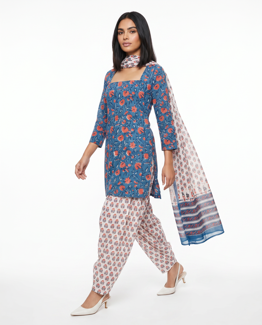 Blue Poppy Suit Set