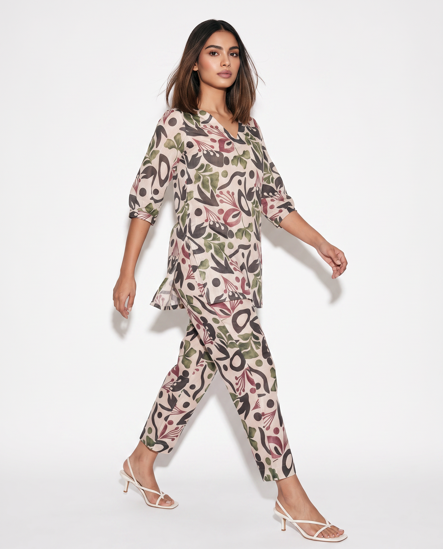 Pastel Abstract Print Co-ord Set