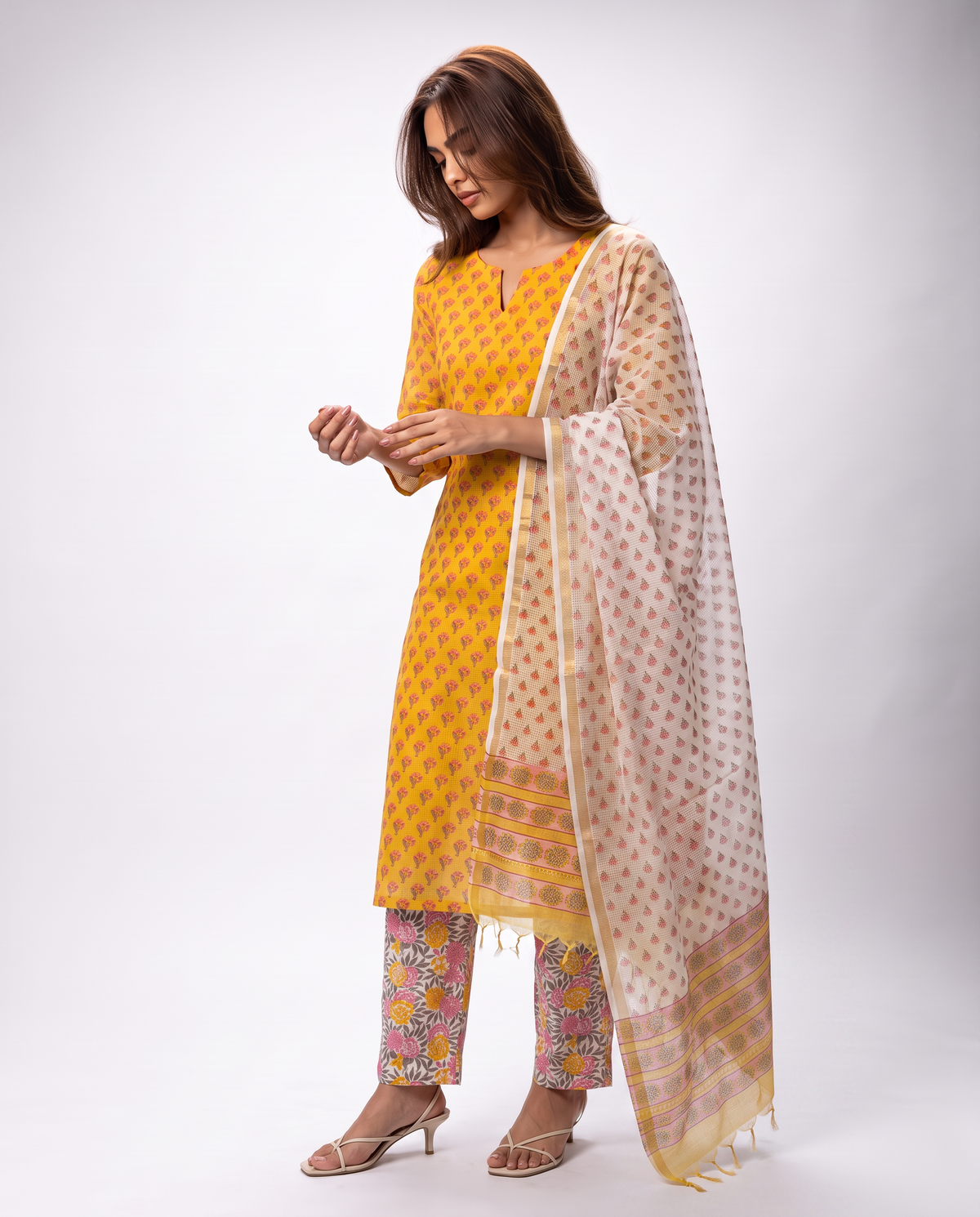 Marigold Petal Kota Set