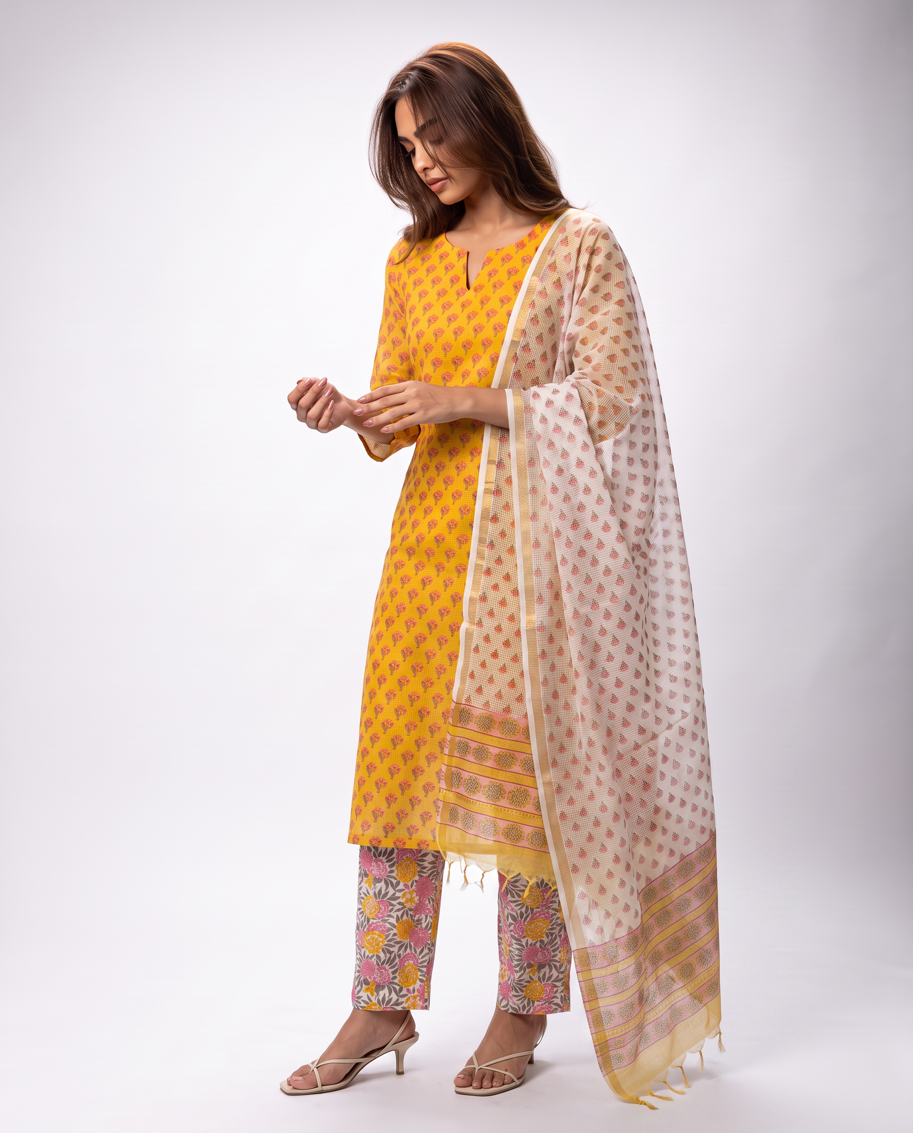 Marigold Petal Kota Set